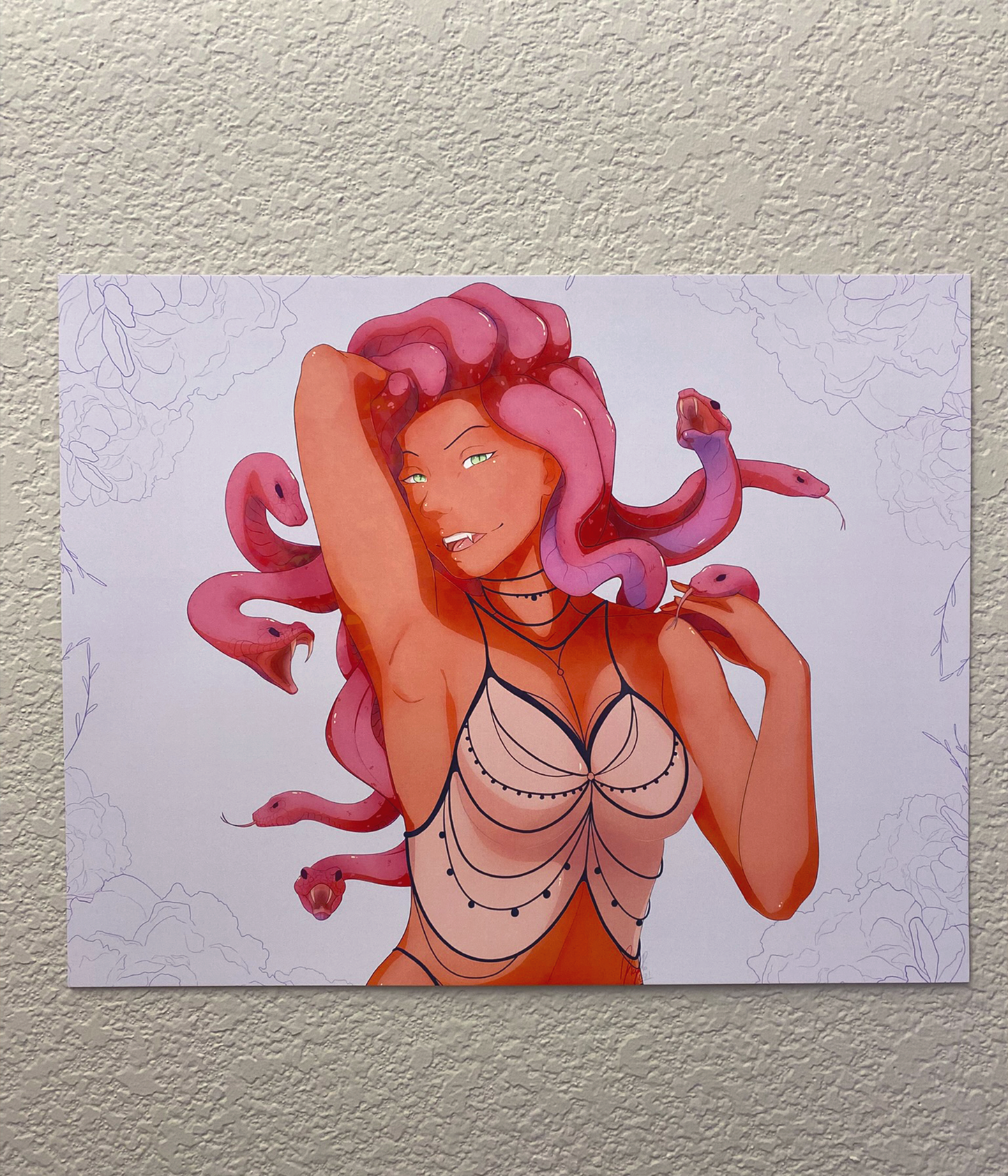Medusa Pin-Up Holographic Original Poster 11 x 14