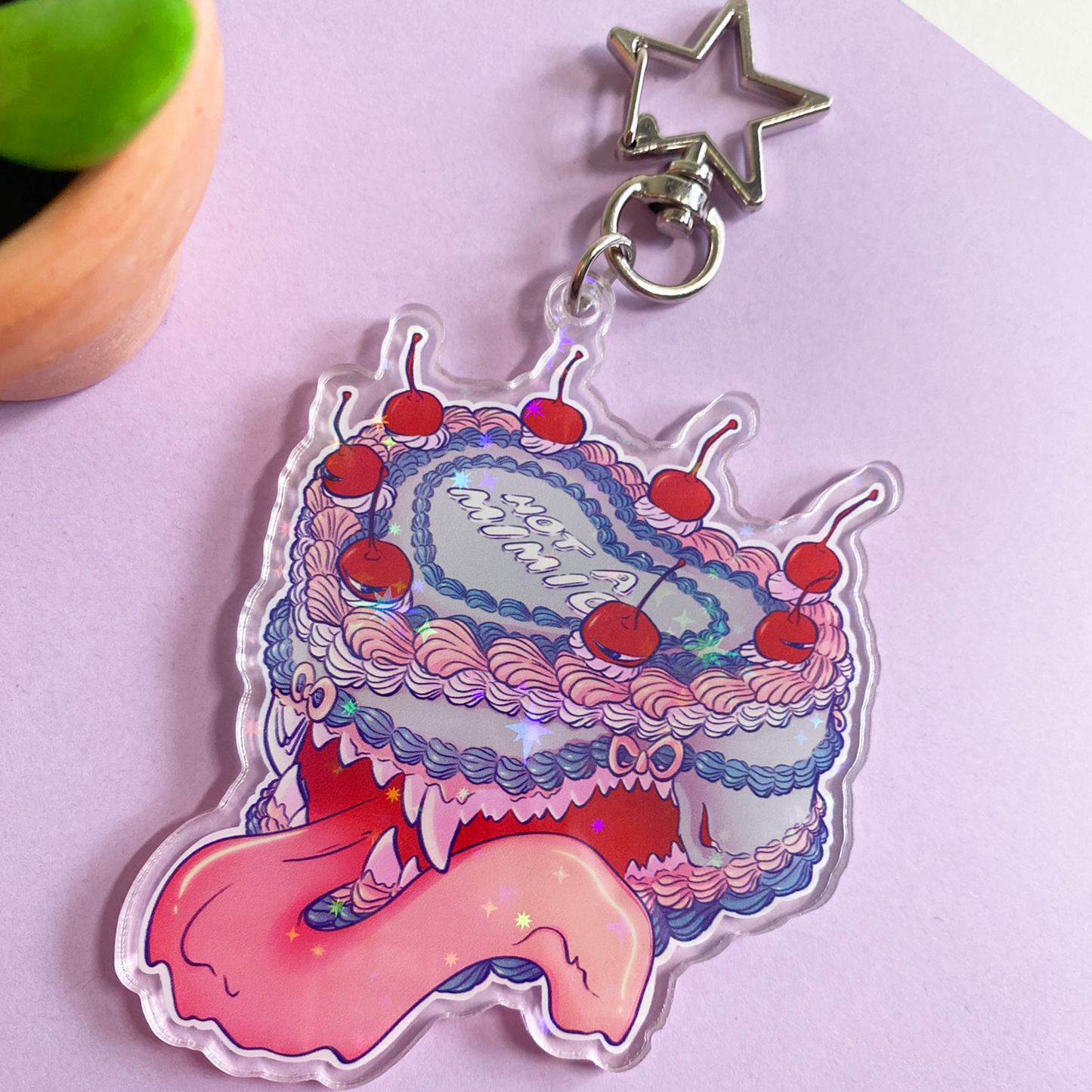 I promise this is NOT a Mimic Original Holographic Keychain