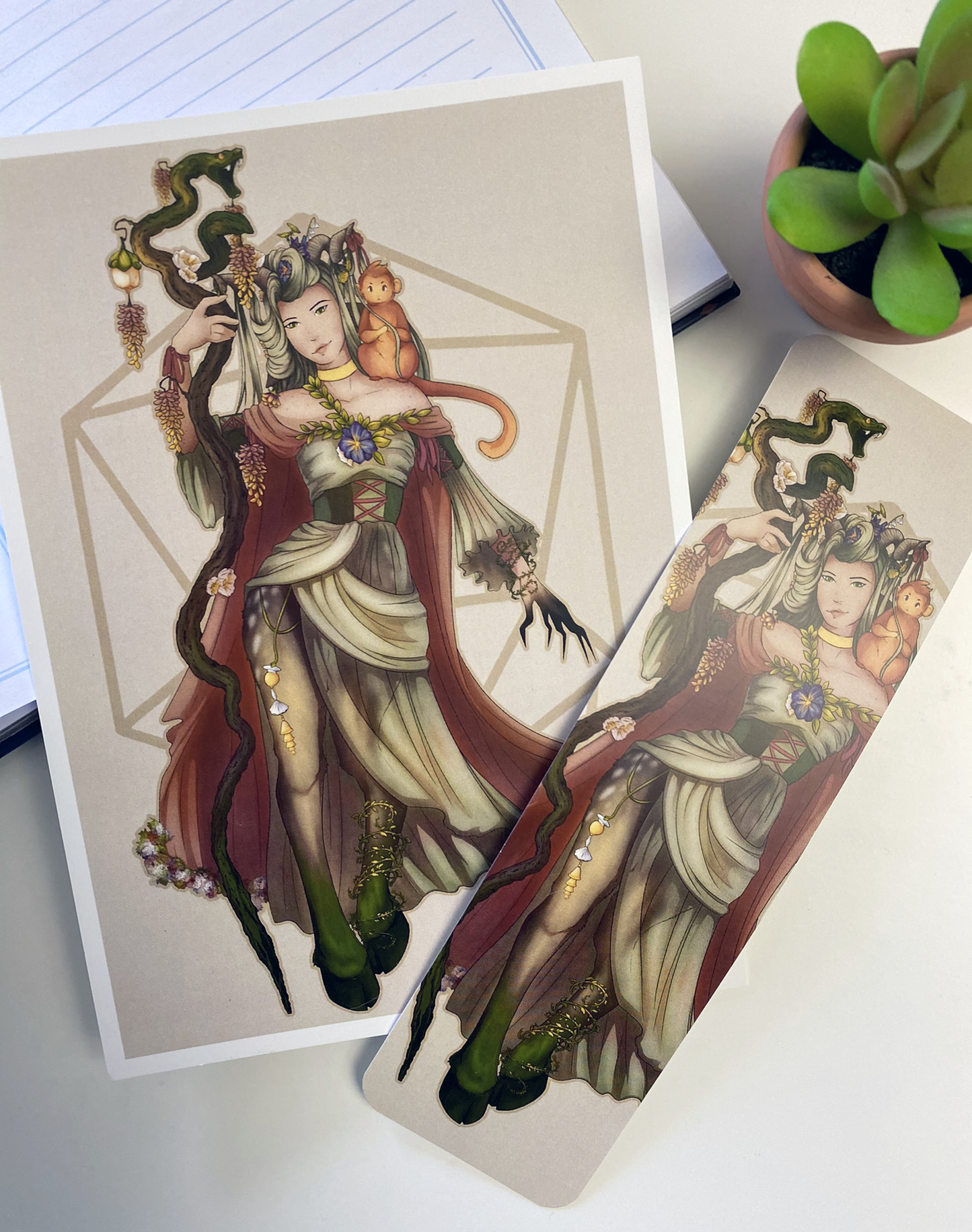 Original Fan Art Print + Bookmark Fearne Calloway 5 x 7